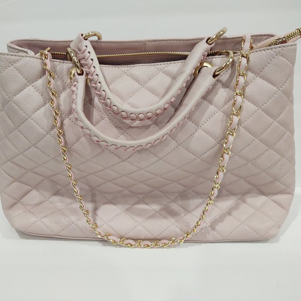 Giulia Monti Stitched Shoulder Bag - Light Pink